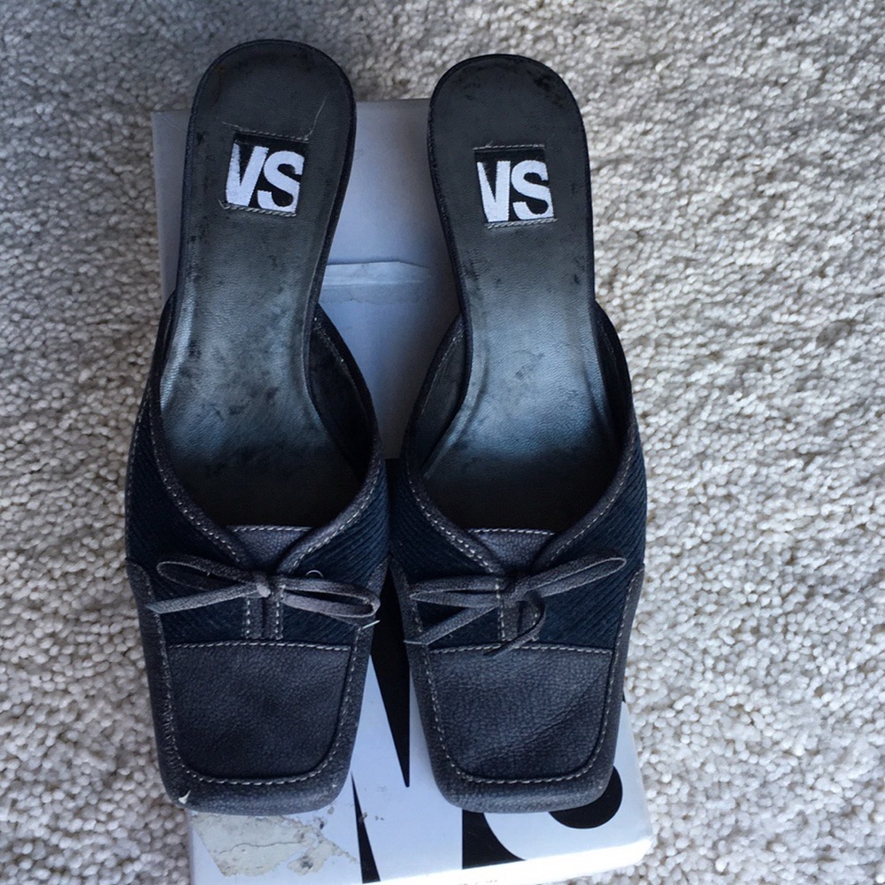 Via Spiga Navy Mules.    Size 7